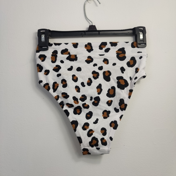 Xhillaration Bikini Bottom Ribbed High Waist Animal Print NWT Cheetah Leopard Hi - Picture 5 of 6